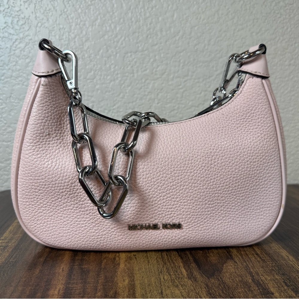 Michael Kors Light Pink Shoulder Bag with Chain Strap